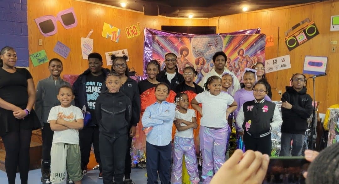 Cotillion youth together at a themed gathering