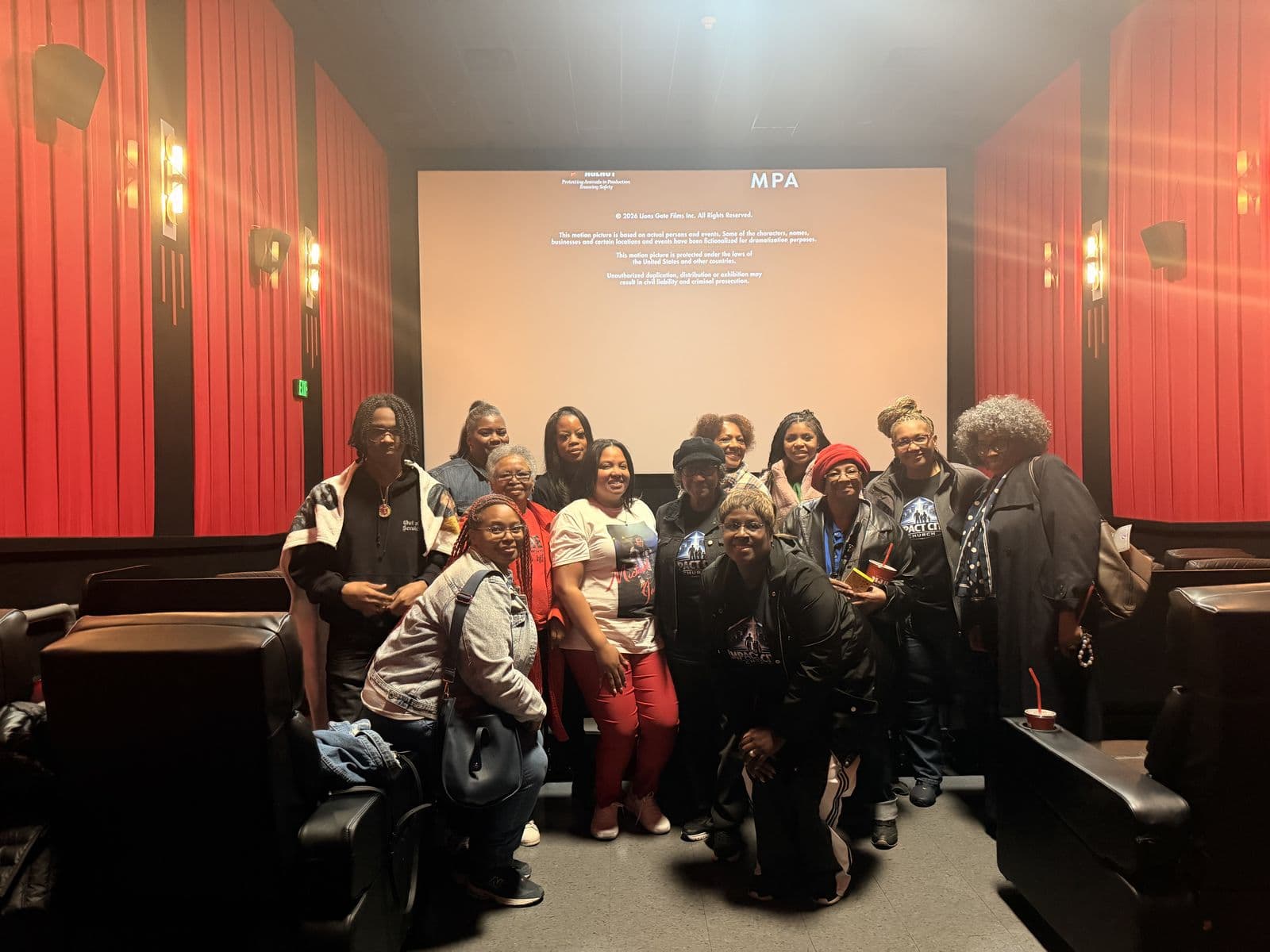 Women of GIFT together at a movie-night gathering